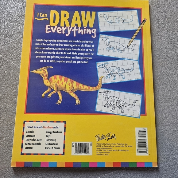 Source Unknown I Can Draw Everything Book - Blue, Orange, Yellow - Picture 2 of 4